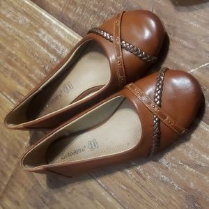 Leather insole flats